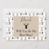 Wil jij mijn beste man herten gewei pijl? kaart (Voorkant)
