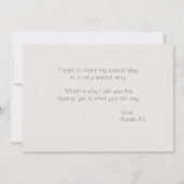 Wil jij mijn Bloemenmeisje Wispy Pink Shimmer zijn Kaart (Achterkant)