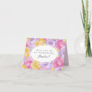 "Wil jij mijn Bloemenmeisje zijn?" Wenskaart