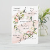 Wil jij mijn Bridesmaid Proposal kaart zijn? (Staand voorkant)