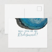 Wil jij mijn bruidsmeisje briefkaart edelsteen zij (Voorkant / Achterkant)