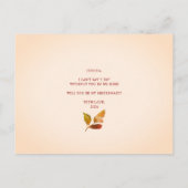 Wil jij mijn bruidsmeisje Herfst Bloemenblush ivoo Briefkaart (Achterkant)