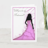 Wil jij mijn bruidsmeisje roze blends zijn? (Voorkant)