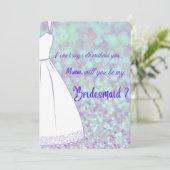 Wil jij mijn bruidsmeisje van eer zijn? kaart (Staand voorkant)