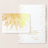 Wil jij mijn bruidsmeisje zonnebloem goudfolie zij folie kaarten (Display)