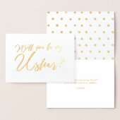 Wil jij mijn chique kalligrafie zijn? folie kaarten (Display)