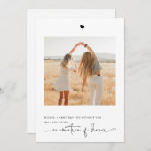 Wil jij mijn co-matron of Honor-fotokaart zijn? Kaart (Voorkant / Achterkant)