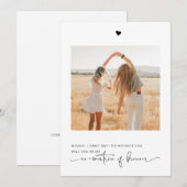 Wil jij mijn co-matron of Honor-fotokaart zijn? Kaart (Voorkant / Achterkant)