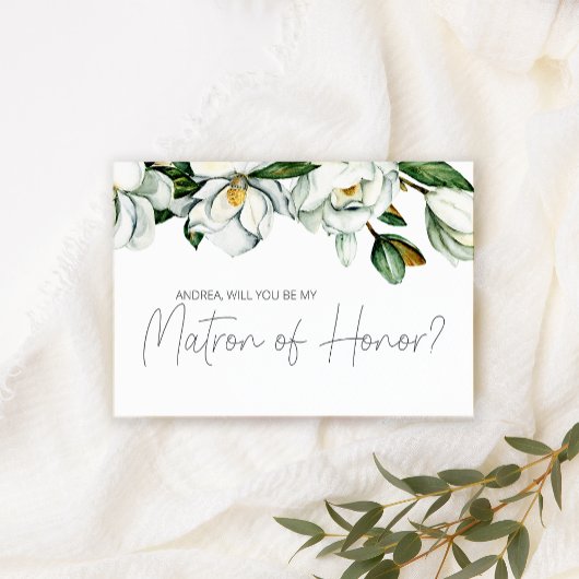 Wil jij mijn matron of Honor zijn White Magnolia?