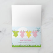 Wil jij mijn peetmoeder roze Baby koets Kaart zijn (Binnen)