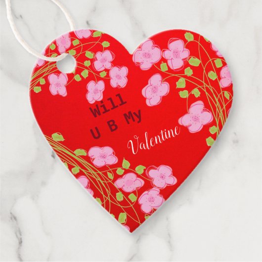 Wil jij mijn Valentijn hart Label zijn? (Voorkant)