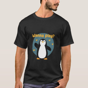 Wil Kawaii een grappige pinguïn spelen T-shirt