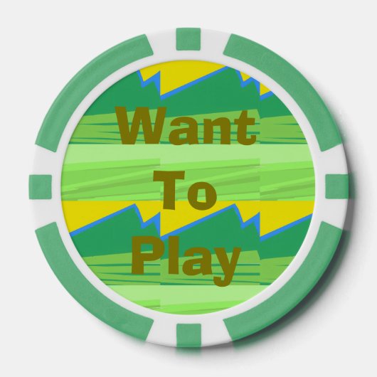 Wil Kerstcadeau Spelen Poker Chips (Voorkant)
