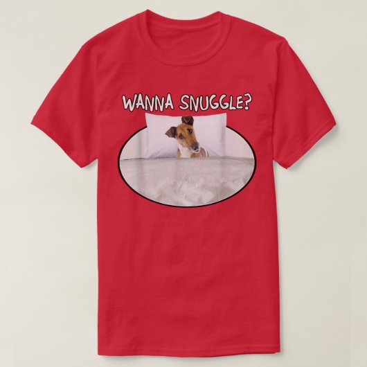 Wil knuffelen Fo Terriër (gladharig) T-shirt (Design voorkant)