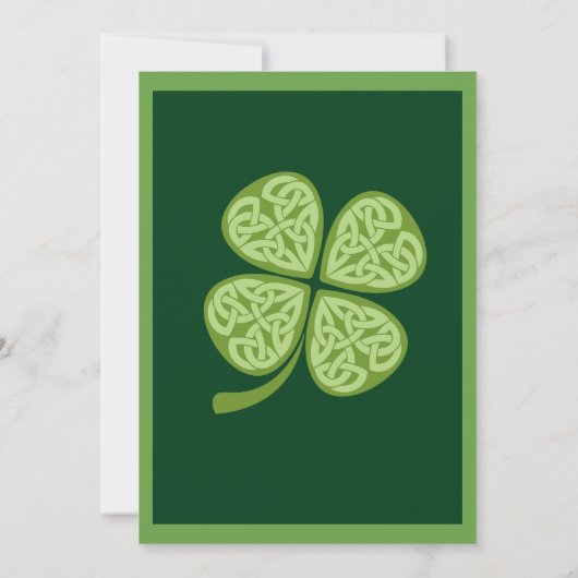 Wil Lucky krijgen - St. Patrick's Day Party Kaart (Achterkant)