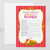 Wil mama's kleine pompoen. advieskaart (Voorkant / Achterkant)