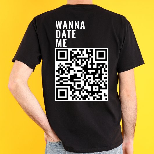 Wil me date aangepaste QR code scan me haar cadeau T-shirt