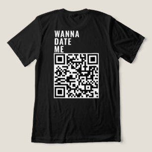 Wil me date aangepaste QR code scan me haar cadeau Tri-Blend Shirt