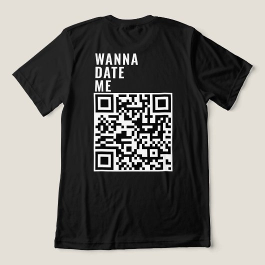 Wil me date aangepaste QR code scan me haar cadeau Tri-Blend Shirt (Design achterkant)
