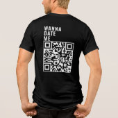 Wil me date aangepaste QR code scan me haar cadeau Tri-Blend Shirt (Achterkant)