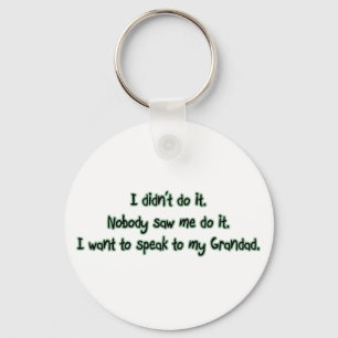 Wil met Grandad spreken Sleutelhanger