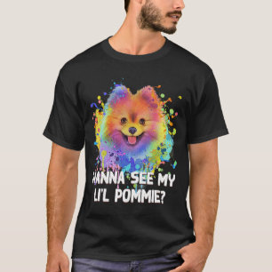 Wil mijn Lil Pommie Funny Pomeranian Humor Pom zie T-shirt