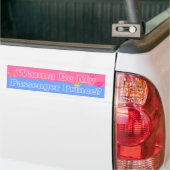 Wil Mijn Passagiersprins Zijn Bumpersticker (Op Truck)