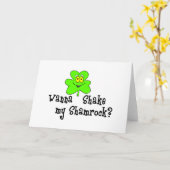Wil mijn Shamrock schudden Kaart (Gele Bloem)