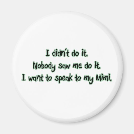 Wil Mimi spreken Magneet (Voorkant)