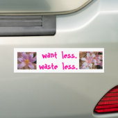wil minder. minder afval. bumpersticker (Op auto)