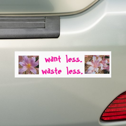 wil minder. minder afval. bumpersticker (Op auto)