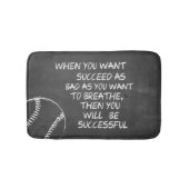 Wil Motivatie met Baseball slagen Badmat (Voorkant)