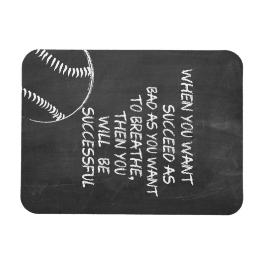 Wil Motivatie met Baseball slagen Magneet (Horizontaal)