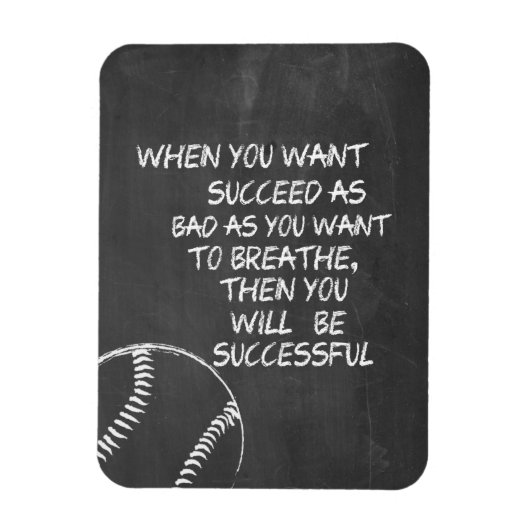 Wil Motivatie met Baseball slagen Magneet (Verticaal)
