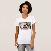 Wil na Kiss m'n Valentijn Help Bulldog Rescue TX T-shirt (Voorkant volledig)