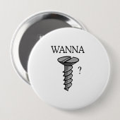 Wil neuken ronde button 4,0 cm (Voorkant /achterkant)