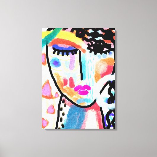 Wil niet Abstracte Verrekte Druk van het Canvas sp (Voorkant)