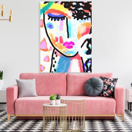 Wil niet Abstracte Verrekte Druk van het Canvas sp (Insitu (Woonkamer))