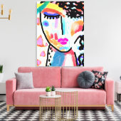 Wil niet Abstracte Verrekte Druk van het Canvas sp Afdruk (Insitu (Woonkamer))