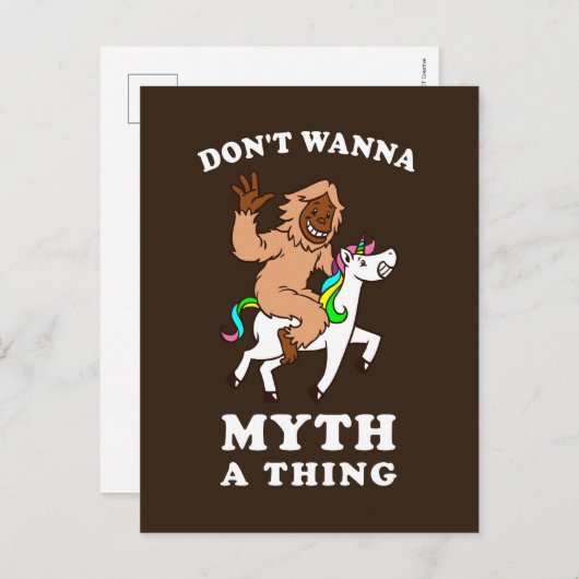 Wil niet dat Myth iets Briefkaart (Voorkant / Achterkant)