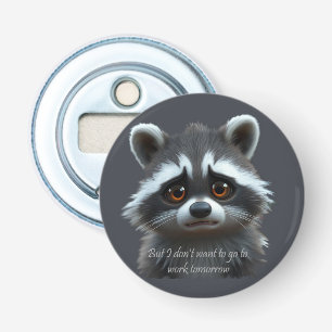 Wil niet werken Raccoon Animal Button Flesopener