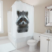 Wil niet werken Raccoon Animal Douchegordijn (In situ)