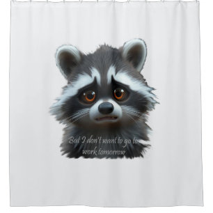 Wil niet werken Raccoon Animal Douchegordijn