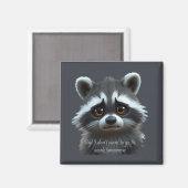 Wil niet werken Raccoon Animal Magneet (Voorkant / Achterkant)