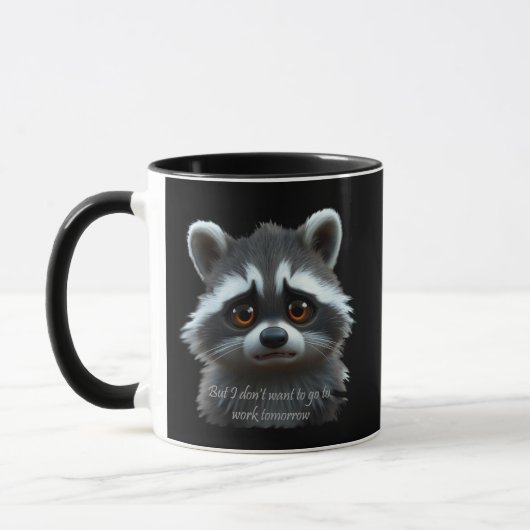 Wil niet werken Raccoon Animal Mok (Links)