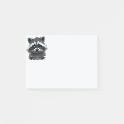 Wil niet werken Raccoon Animal Post-it® Notes (Voorkant)