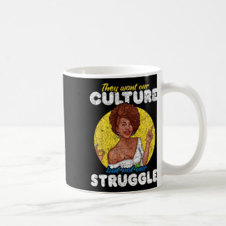 Wil onze cultuur niet onze strijd zwarte geschiede koffiemok
