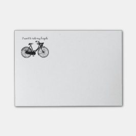 "Wil op mijn fiets rijden" Motivatie prijsopgave Post-it® Notes