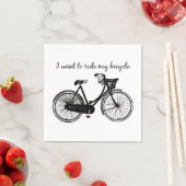 "Wil op mijn fiets rijden" Motivatie prijsopgave Servetten (Insitu)