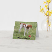 ? Wil spelen? Kaart (Gele Bloem)